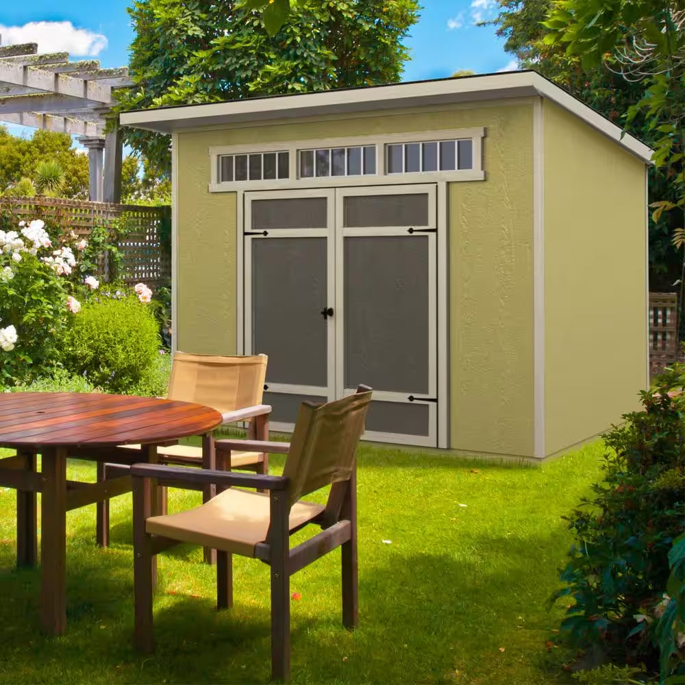 Do-It Yourself Olympia 10 Ft. X 7.5 Ft. Modern Lean-To Multi-Purpose Outdoor Wood Shed with Transom Windows (75 Sq. Ft.)