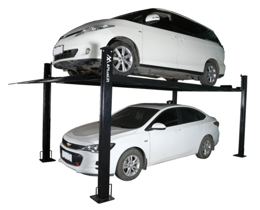APlusLift HW-8S 8000LB 4-Post Portable Storage Service Car Lift / 3 Year Warranty
