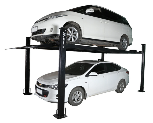 APlusLift HW-8S 8000LB 4-Post Portable Storage Service Car Lift / 3 Year Warranty